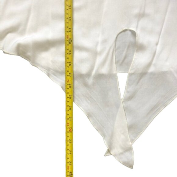 NWOT Boho embroidered tie front white loose light tunic top blouse - Picture 15 of 16
